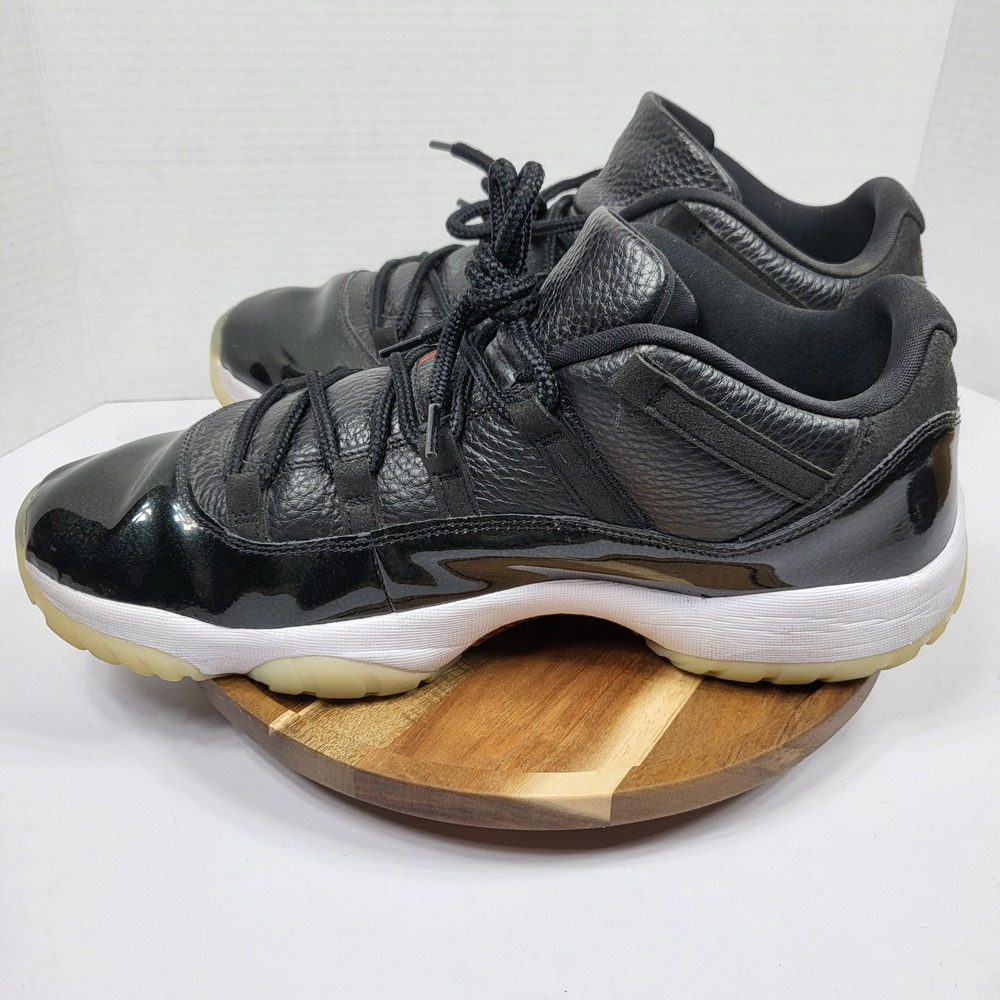 Jordan Air Jordan 11 Retro Low Men Size 14 Black Excellent 72-10 AV2187-001 - Picture 7 of 11